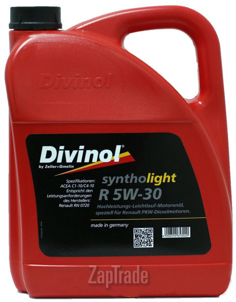 Купить моторное масло Divinol Syntholight R 5W-30 Синтетическое | Артикул 49350-K007