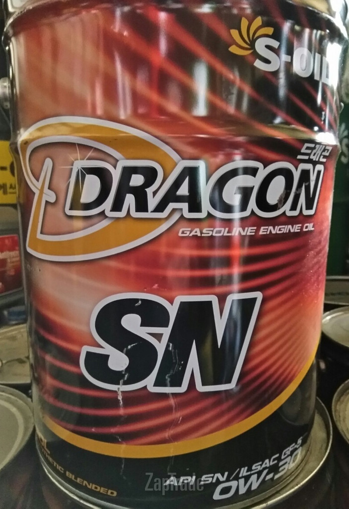Купить моторное масло S-oil DRAGON SN Полусинтетическое | Артикул DSN0W30_20