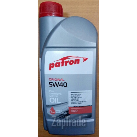 Купить моторное масло Patron Original 5W-40 Синтетическое | Артикул 5W40 1L ORIGINAL