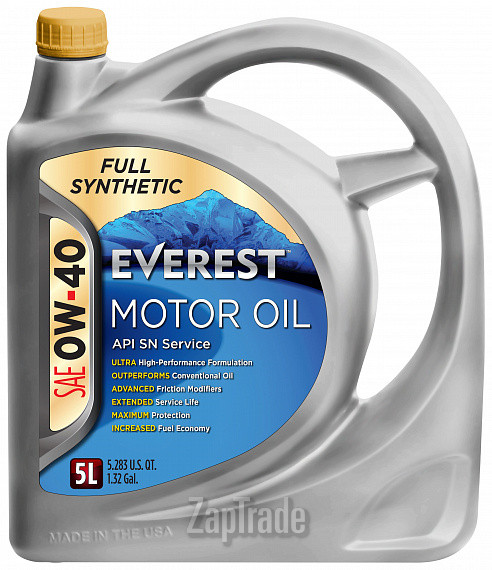 Купить моторное масло Everest Full Synthetic Синтетическое | Артикул FP04000EV05LFS
