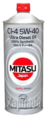 Купить моторное масло Mitasu ULTRA DIESEL 5W-40 Синтетическое | Артикул MJ2121