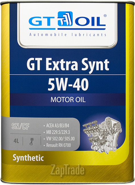Купить моторное масло Gt oil GT Extra Synt Синтетическое | Артикул 8809059407417