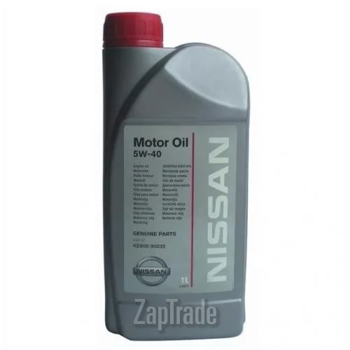 Купить моторное масло Nissan MOTOR OIL SAE 5W-40 Синтетическое | Артикул KE900-90032
