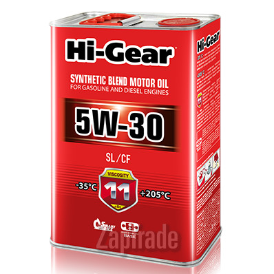 Купить моторное масло Hi-gear SAE 5W-30 API SL/CF Полусинтетическое | Артикул HG1134