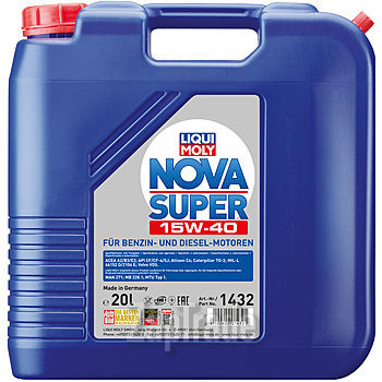 Купить моторное масло Liqui moly Минеральное моторное масло Nova Super 15W-40 Минеральное | Артикул 1432