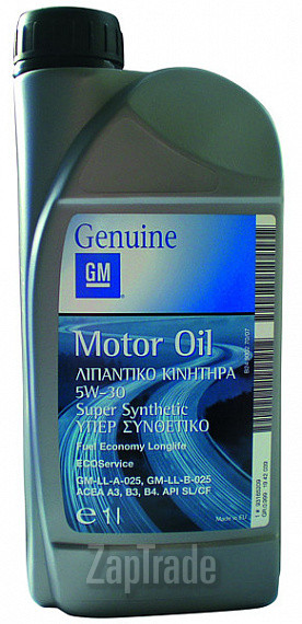 Купить моторное масло General motors GM Motor Oil Super Synthetic Синтетическое | Артикул 1942039