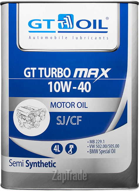 Купить моторное масло Gt oil GT Turbo MAX Полусинтетическое | Артикул 8809059408636