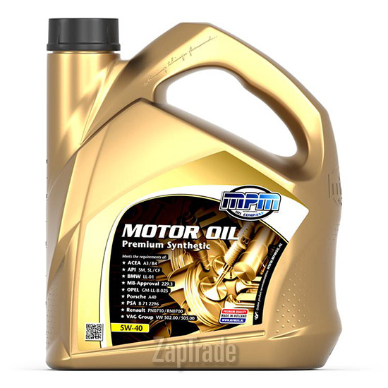 Купить моторное масло Mpm oil Premium Synthetic Синтетическое | Артикул 05005