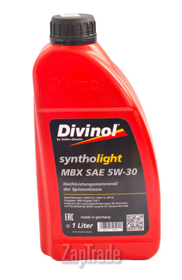 Купить моторное масло Divinol Syntholight MBX 5W-30 Синтетическое | Артикул 49210-C069
