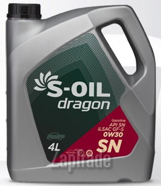 Купить моторное масло S-oil DRAGON SN Полусинтетическое | Артикул DSN0W30_04