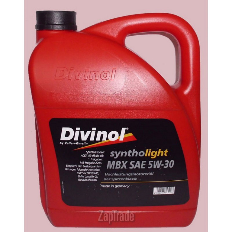 Купить моторное масло Divinol Syntholight MBX 5W-30 Синтетическое | Артикул 49210-K004