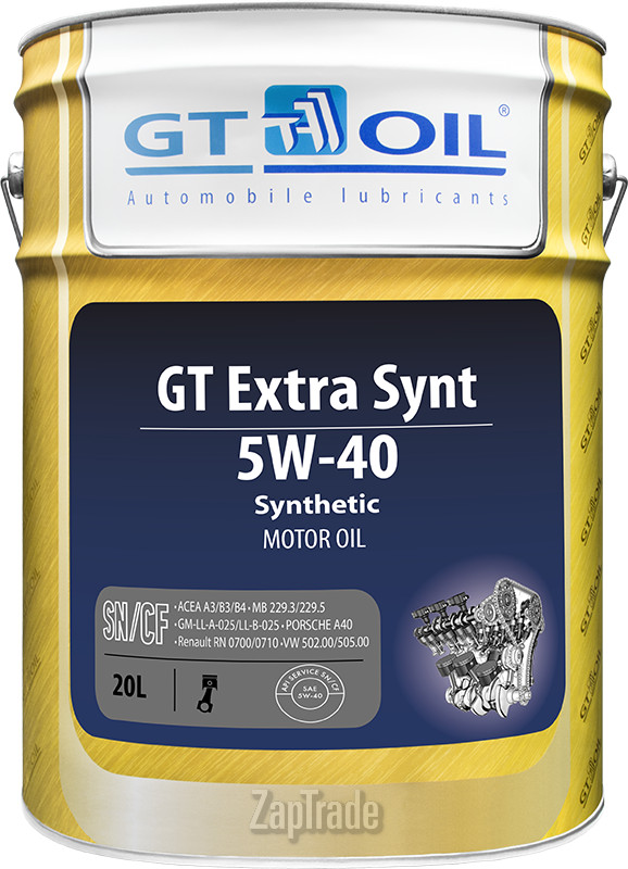 Купить моторное масло Gt oil GT Extra Synt Синтетическое | Артикул 8809059407424