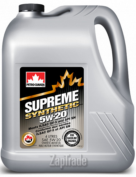 Купить моторное масло Petro-canada Supreme Synthetic Синтетическое | Артикул MOSYN52C16